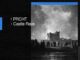Official album cover artwork for Castle Rave by PRCHT, black and white illustration with strong contrast