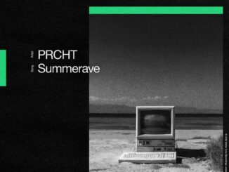 Official album cover artwork for Summerave by PRCHT, black and white illustration with strong contrast